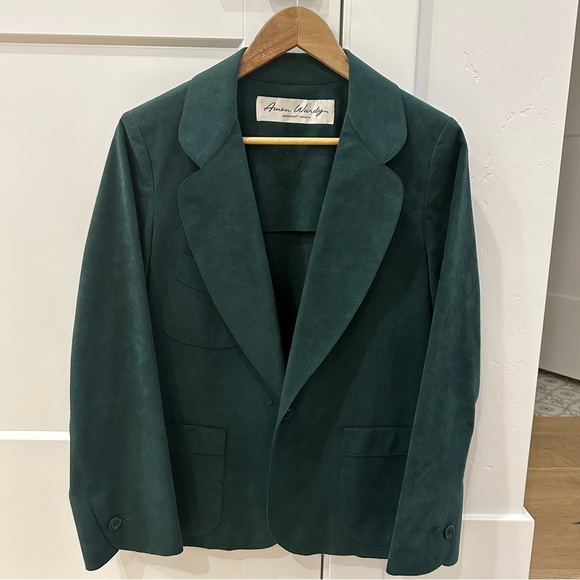 Amen Wardy Jackets & Blazers - 💼 Vintage Amen Wardy Emerald Green Suede Blazer